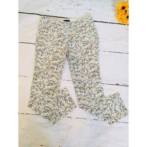 Willi Smith Cropped Pants Black & White Chevron Print Women’s Size‎ 4 Corpcore